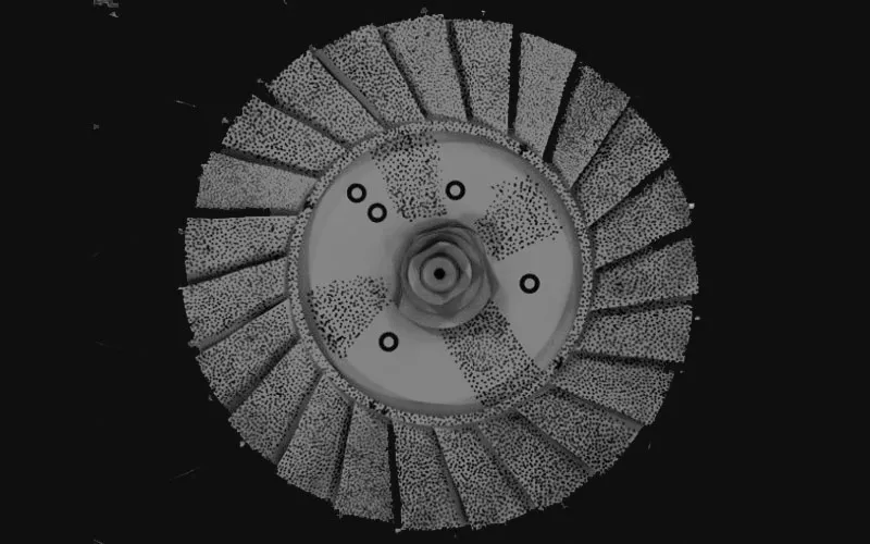 Messung der Vibrations modi von Flugmotor schaufeln mithilfe der DIC-Technologie (Digital Image Correlation)
