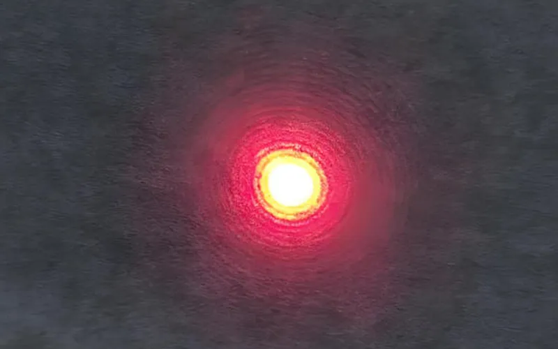 Laser-Spot-Beugung-Computational Imaging-Experiment basierend auf einer sCMOS-Kamera mit hoher Quanten effizienz
