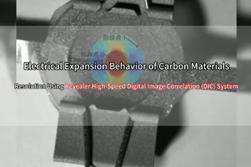 Elektrisches Expansions verhalten von Kohlenstoff materialien: Auflösung unter Verwendung des DIC-Systems (Revealer Digital Image Correlation)