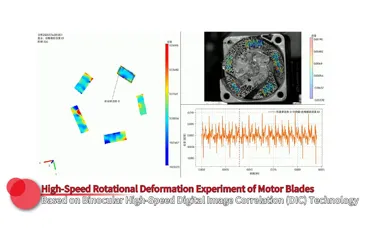 Hochgeschwindigkeits-Rotations verformung experiment von Motor klingen basierend auf der binokularen digitalen Hochgeschwindigkeits-Bild korrelation (DIC)-Technologie